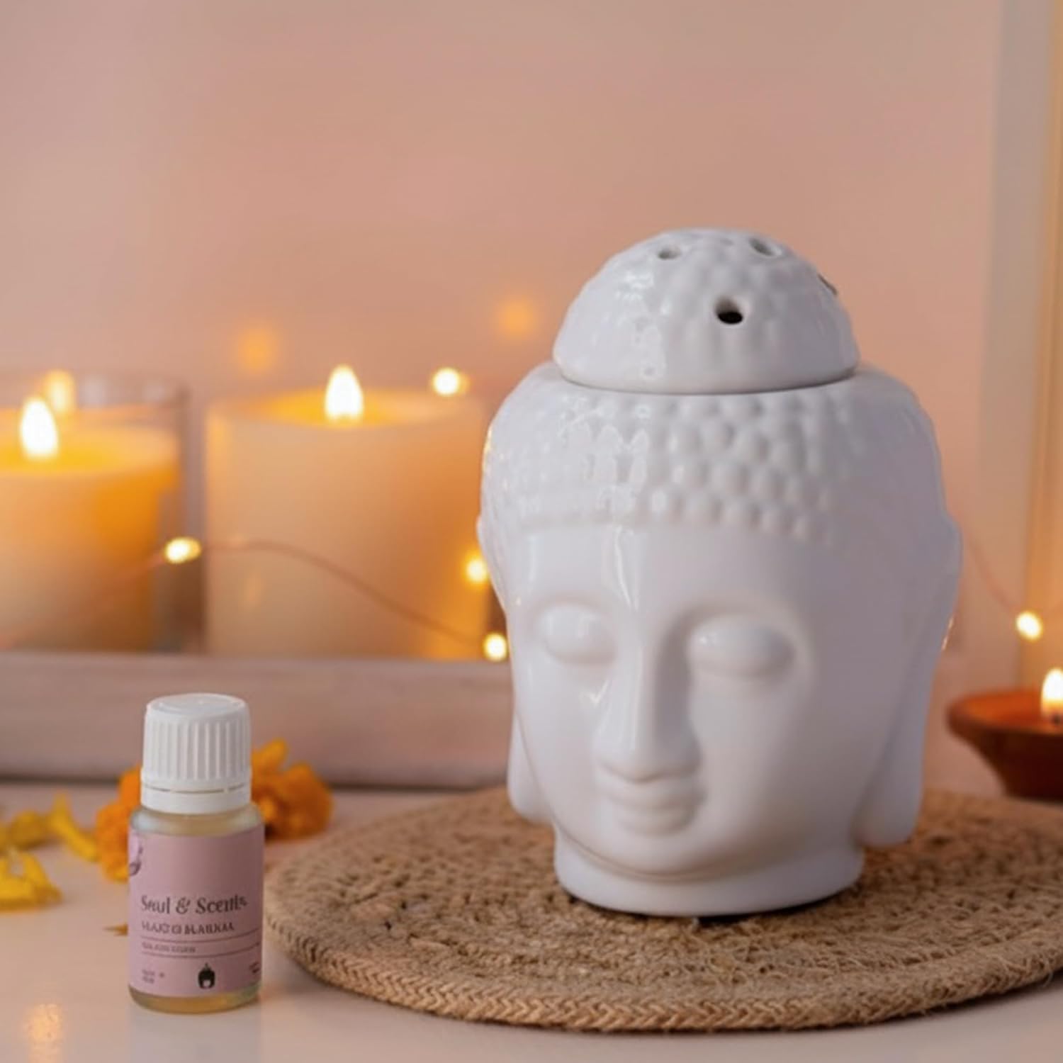 Sacred Buddha with 50 Tealight Candles