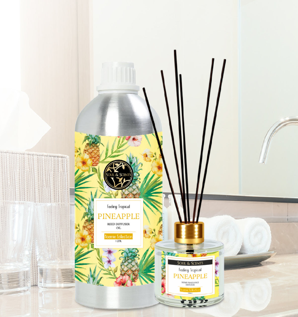 PINEAPPLE REED DIFFUSER REFILL - 1 LTR