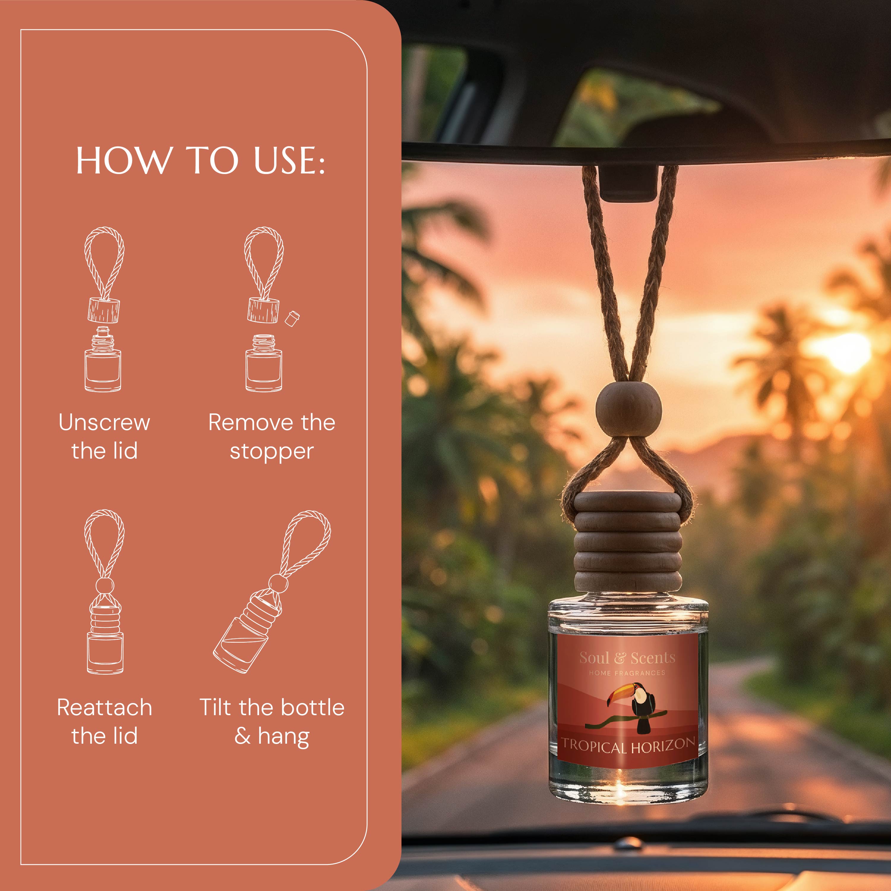 Tropical Horizon Car Hanging