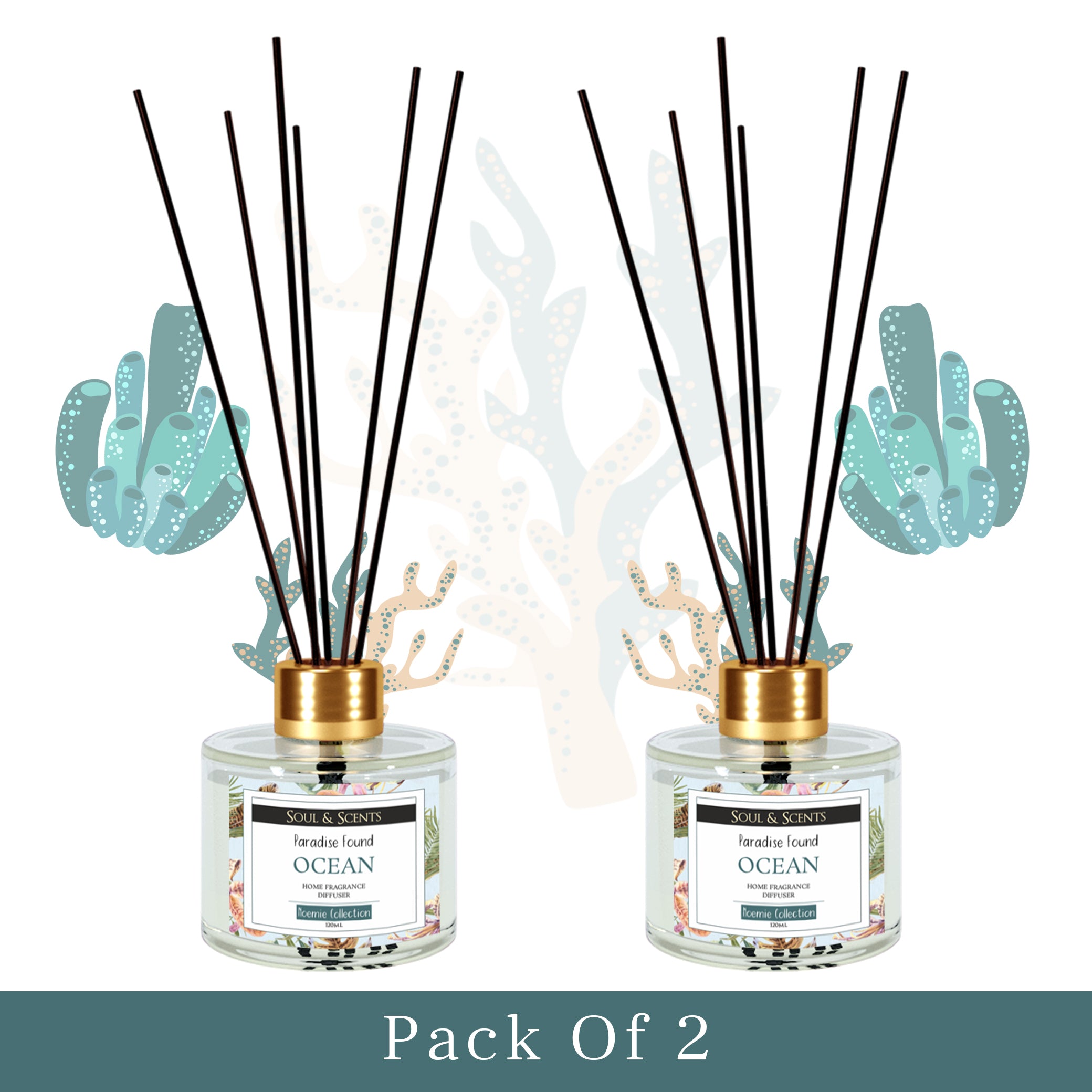 Ocean Reed Diffuser 120 ml Pack of 2