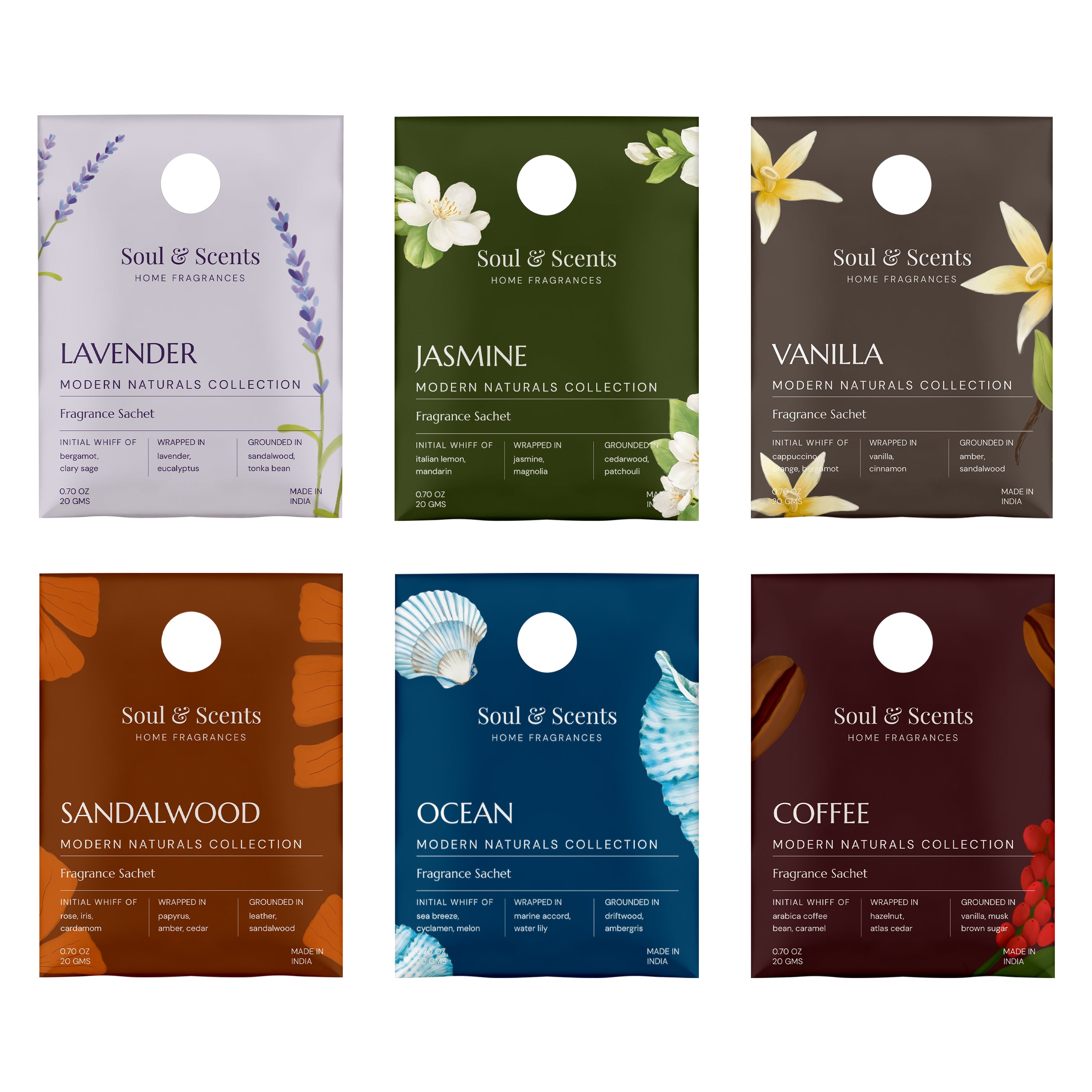 Pack Of 6 Fragrance Sachets