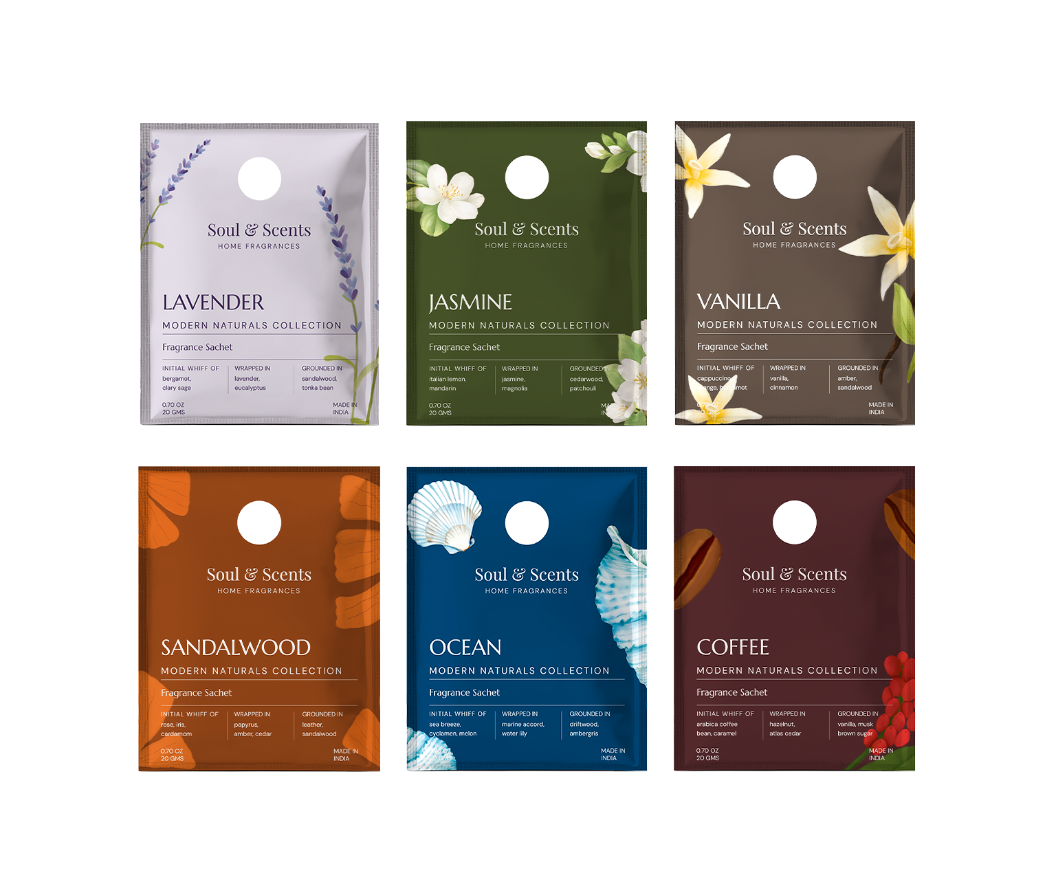 Pack Of 6 Fragrance Sachets