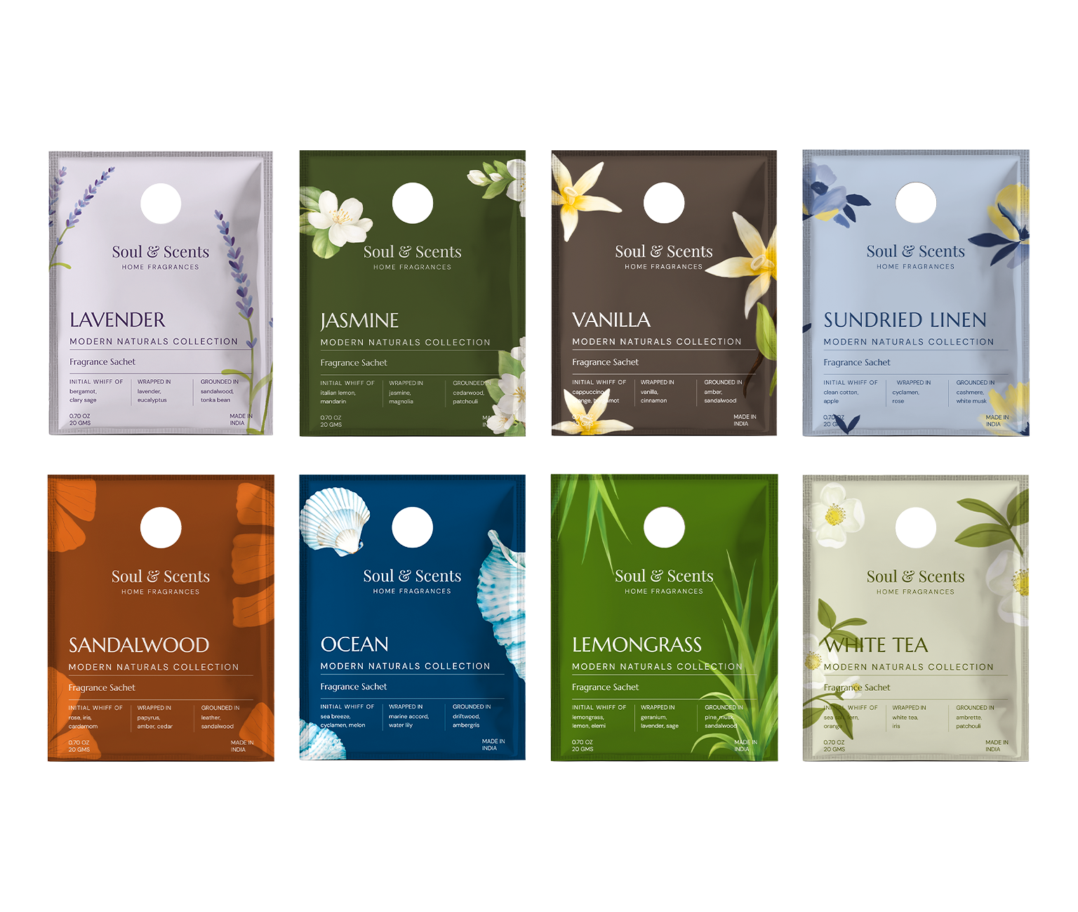 Pack Of 8 Fragrance Sachets