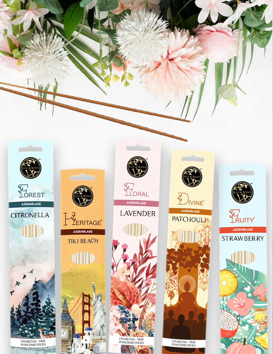 ENLIGHTEN WITHIN INCENSE STICK / AGARBATTI COMBO SET