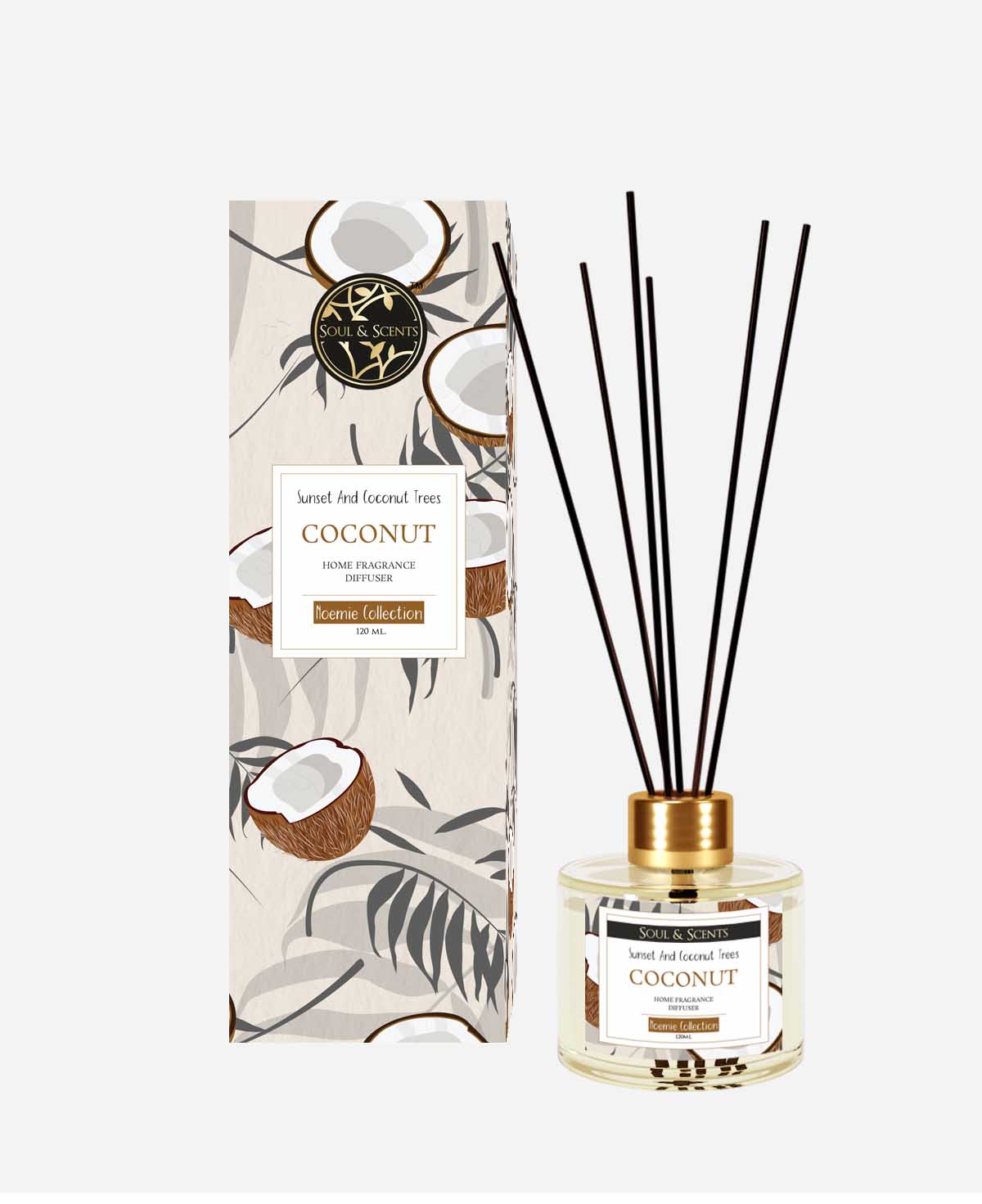 Cornut Diffusers Coconut Reed Diffuser | Refreshing Scented Reed Diffuser for Home ...