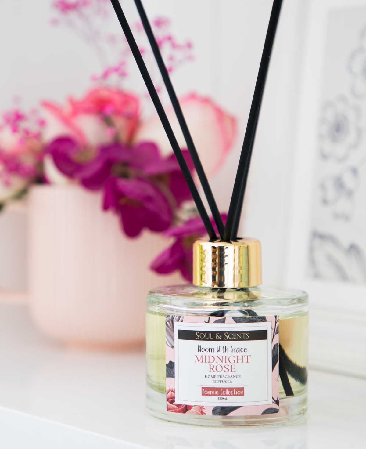 Midnight Rose Reed Diffuser: Romantic Aromatherapy for Ambiance – SOUL ...